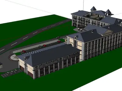 vacation spot-Resort-Fashion Leisure Hotel-088 3D model