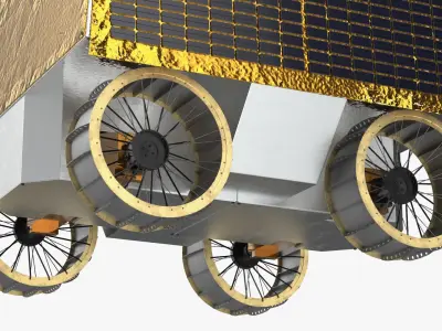  Solar Powered Lunar Rover Vehicle Gold 