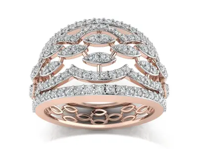 Women Ring  Render 3dm STL OBJ FBX Details 3D print model 203