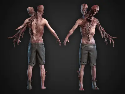 Necromorph Low-poly 3D model
