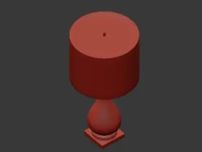 Currey Company Lighting Lynton Table Lamp Cream 3D model
