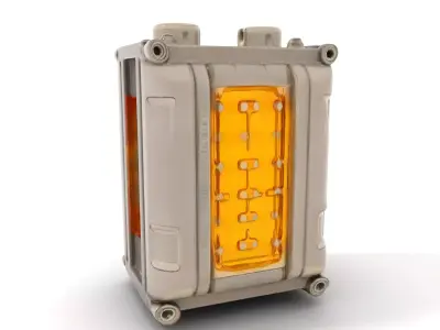 Futuristic Industrial Light with Metal Frame Model Pack Low-poly 3D model