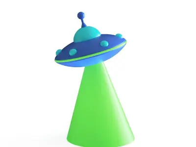 Flying saucer lamp 3D print model