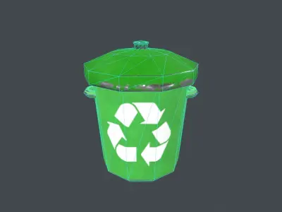 Low Poly 6 Street Furniture Assets Pack 3D Model Collection Low-poly 3D model