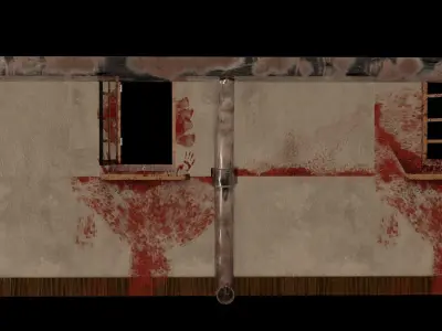 Gothic Wall  Window DrainPipe Collection Low-Poly PBR Blood  Low-poly 3D model