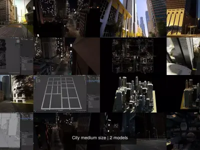 City medium size 3D Model Pack
