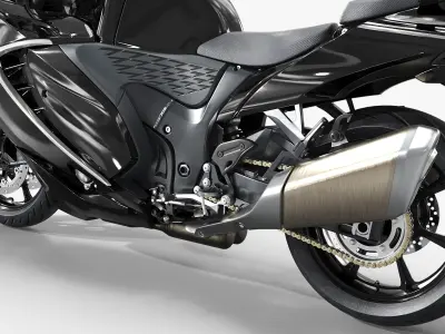  Sport Touring Superbike with Aggressive Styling Black Rigged 