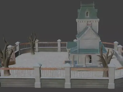 Haunted House 3d Model 3D model
