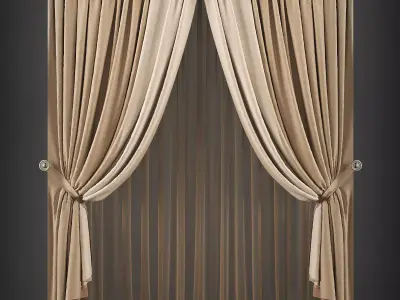Curtain 3D model 272 Low-poly 3D model