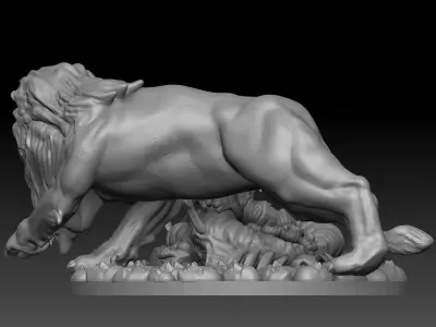 Black Lion 3d print model 3D print model