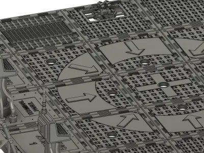 MODULAR CATWALK - LANDING ZONE SET 3D print model