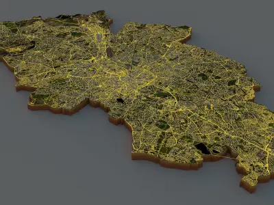 Birmingham City in United Kingdom 3D model