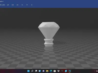 DIAMOND  door knob 3D print model