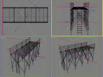 Dock 04 Low-poly 3D model