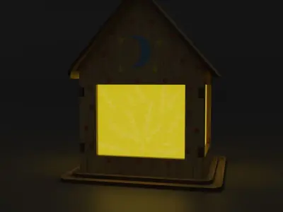 Lamp house Low-poly 3D model
