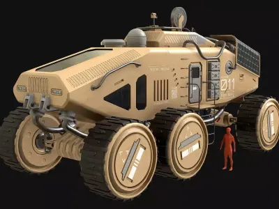 Mars Rover Concept-2-All Colors 3D Model Pack