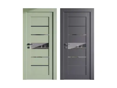Modern entrance door 76 3D model