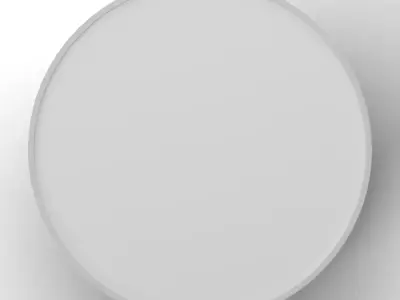 Hume Linen Drum Flush Mount Light Free low-poly 3D model