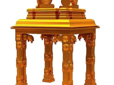 Hindu temple Low-poly 3D model