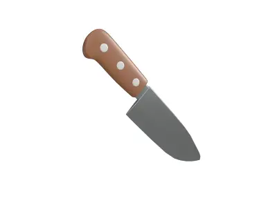 Kitchen Knife Emoji v1 002 Low-poly 3D model