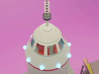 Sci-Fi Spaceship Low-poly 3D model by icepun - Low-poly
