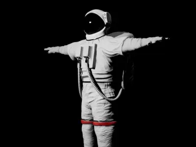 Astronaut - UE4 Low-poly 3D model
