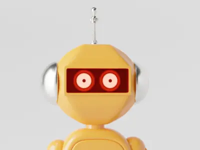 Simple Robot Low-poly 3D model