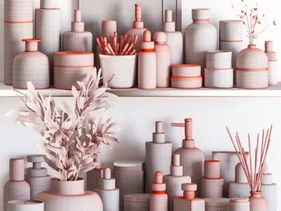 bathroom accessories 07 3D model