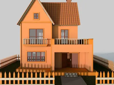 Cartoon House 3D model