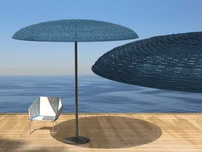 Mogambo umbrella on table 3D model