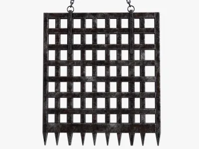 Medieval Door Low-poly 3D model