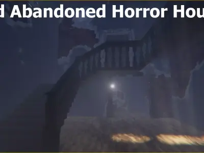 Old Abandoned Horror House Low-poly 3D model