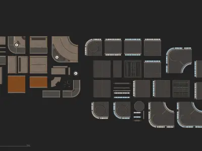 Sci Fi Interior Asset Pack  1a 3D model