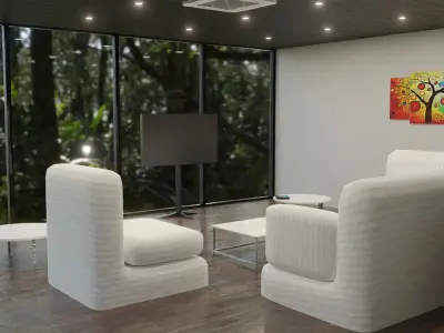 Simple Interior - Low Poly - Game Ready - PBR