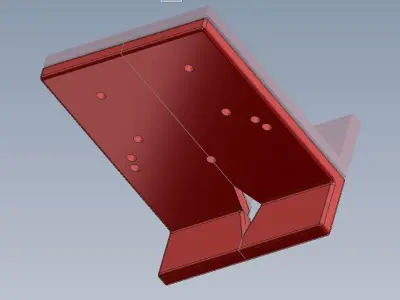 Layout for cabinet door hinge 3D print model