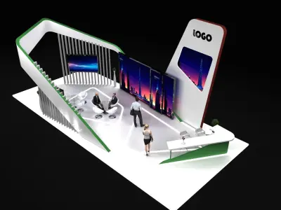Exhibition Stall stand 13X6 3D model
