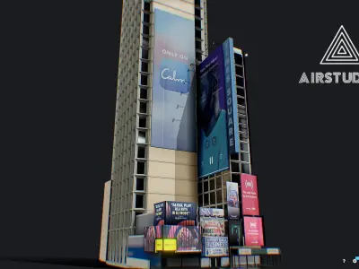 Times Square Building Low-poly 3D model