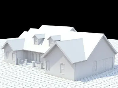 Cottage style house 1 3D model