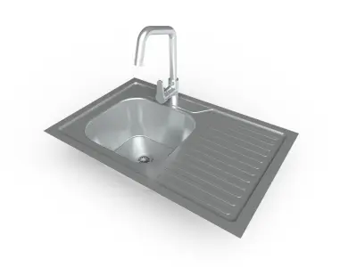 Kitchen Sink02 Low-poly 3D model