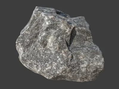 Gravel 2 rock Low-poly 3D model