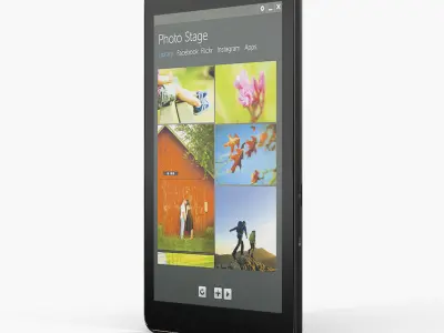 Dell Venue 8 tablet Low-poly 3D model