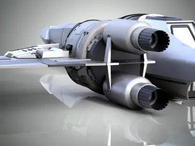 Spaceship star wars x - wing fighter 3D model