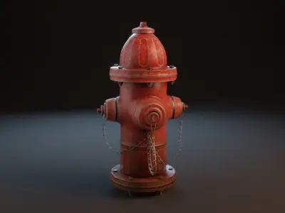 Fire Hydrant Game Ready Model Low-poly 3D model