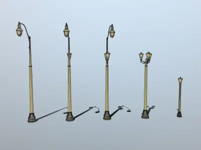 Street Lights Stylized 3D model