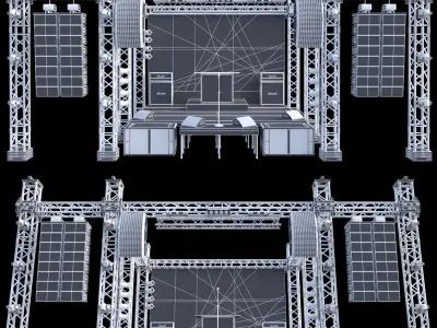 Mini Concert Stage 3D model