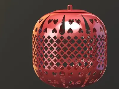 3D printable lamp shade 3D print model