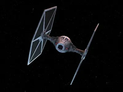 Tie Fighter Low-poly 3D model