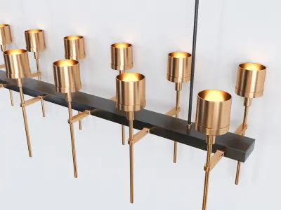 Ventoux Linear Chandelier 3D model