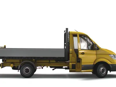 MAN TGE Single Cab Tipper HQ Interior 2023 3D model