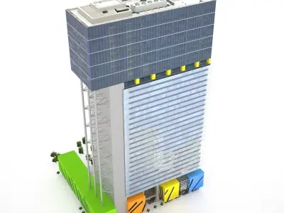 Brisbane Square Low-poly 3D model